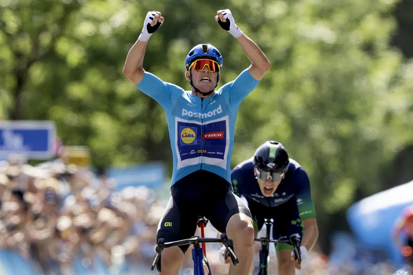 Mads Pedersen vandt med PostNord på trøjen sidste år PostNord Danmark Rundt. (Arkivfoto).