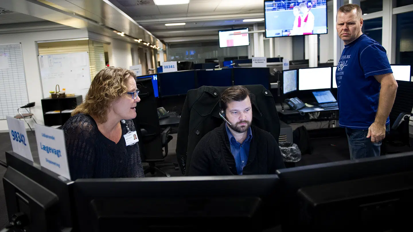 Arkivfoto fra Region Hovedstadens 1813 & Akutberdskabets central i Ballerup