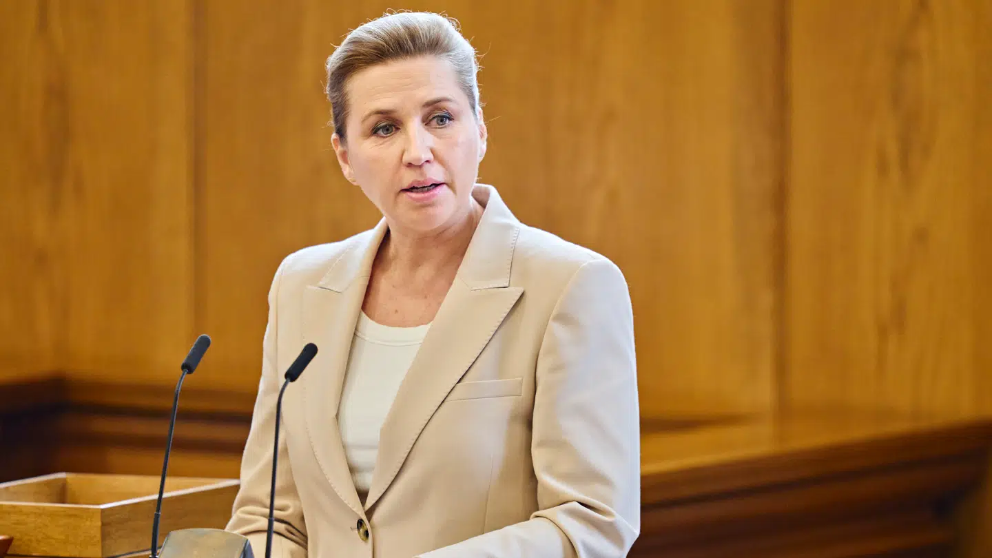 Statsminister Mette Frederiksen udskrev valg fra talerstolen i Folketingssalen torsdag.