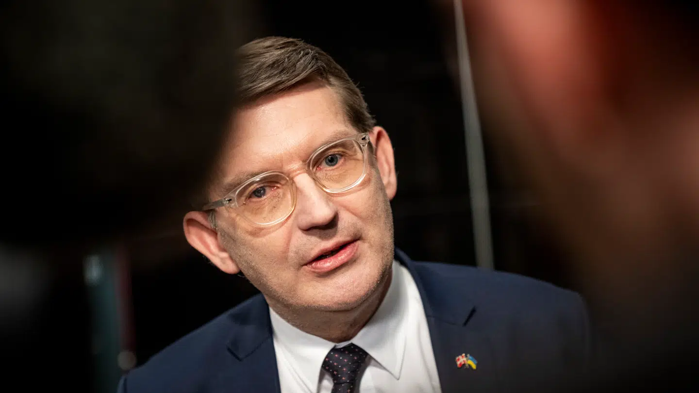 Forsvarsminister Troels Lund Poulsen (V) efter partilederdebat hos Danmarks Radio.