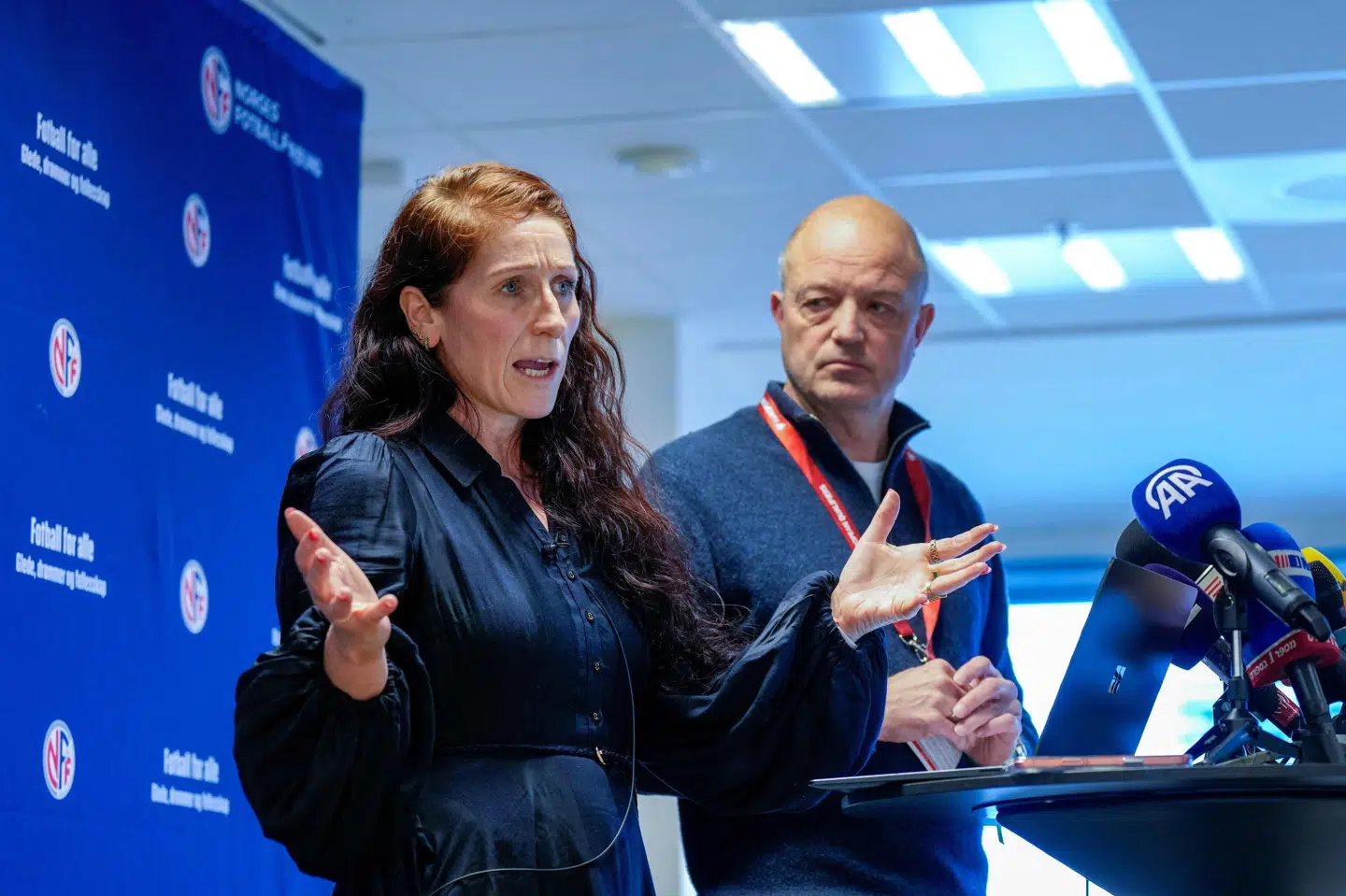 Lise Klaveness fortsætter som fodboldpræsident. (Arkivfoto).