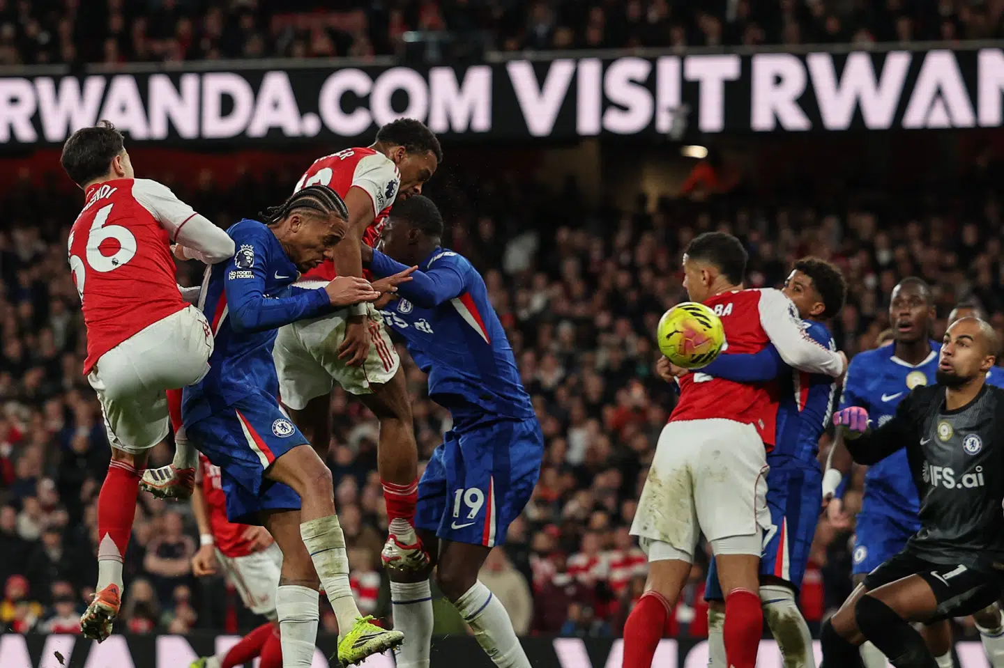 Jurrien Timber scorede sejrsmålet for Arsenal mod Chelsea.