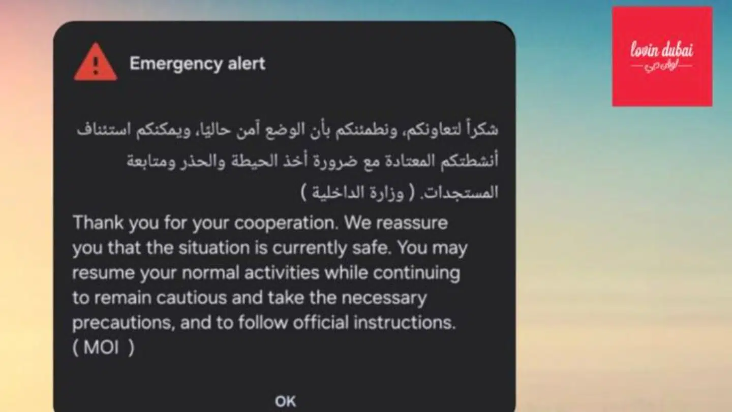 »Tak for dit samarbejde. Vi forsikrer dig om, at situationen i øjeblikket er sikker. Du kan genoptage dine normale aktiviteter, mens du fortsat er forsigtig, tager de nødvendige forholdsregler og følger de officielle instruktioner«, lød advarslen, der blev sendt til Pernilles mobiltelefon i dag.