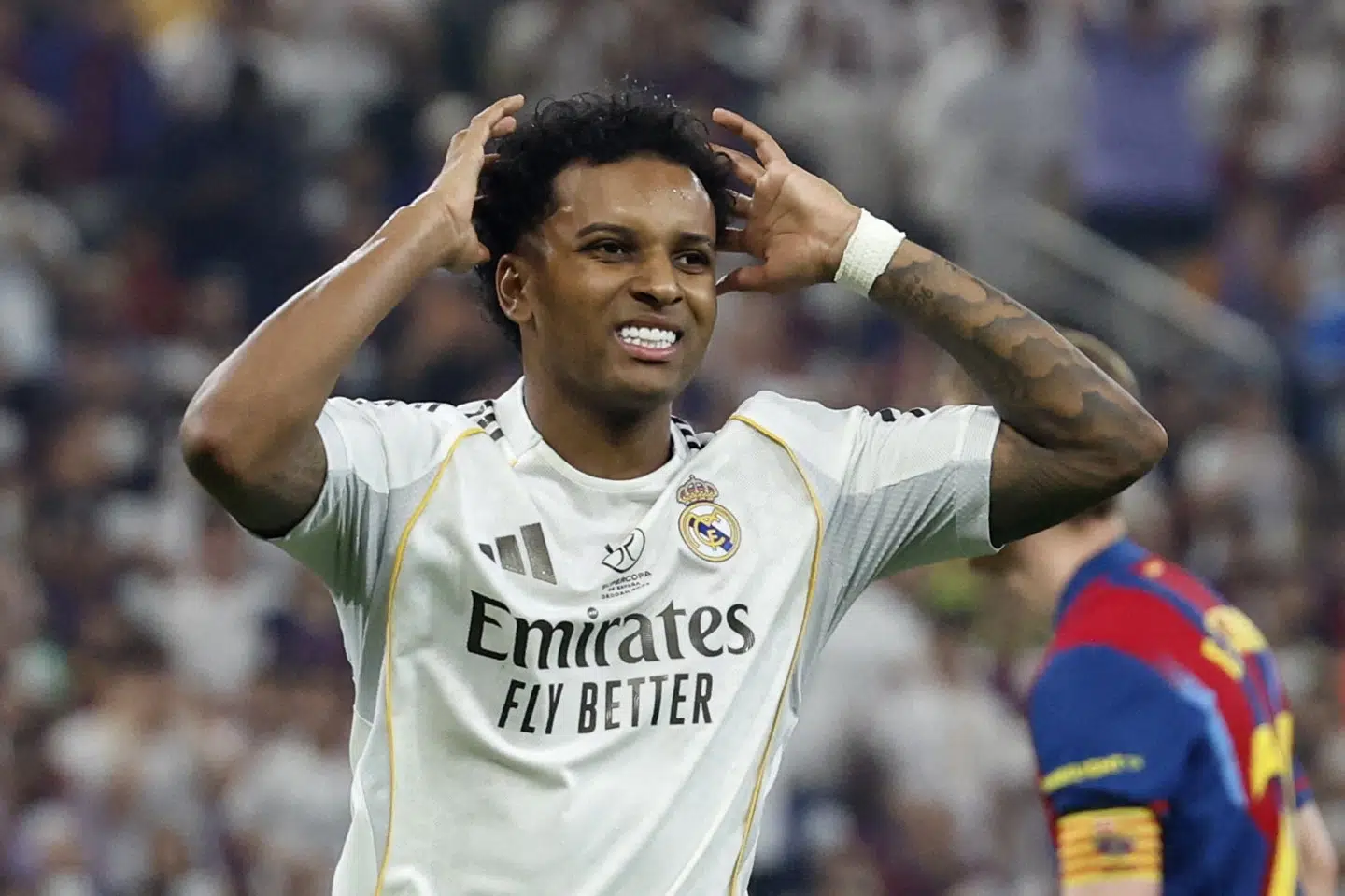 Rodrygo blev skadet, da Real Madrid mandag tabte hjemme mod Getafe.