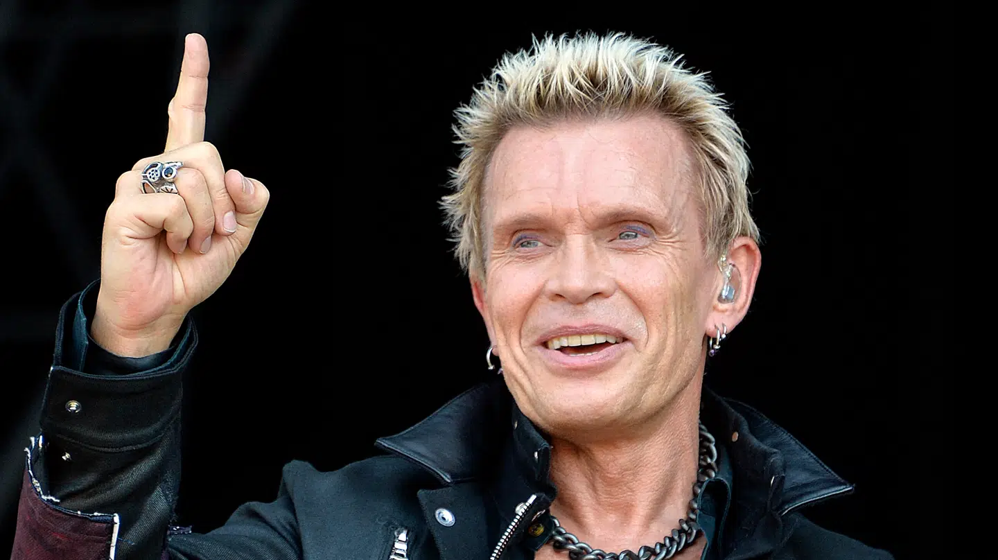 Billy Idol ses her til en festival i Frankrig i 2015.