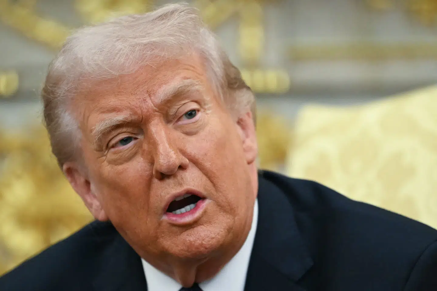 USA's præsident, Donald Trump, under mødet med den tyske forbundskansler, Friedrich Merz, i Det Hvide Hus tirsdag.