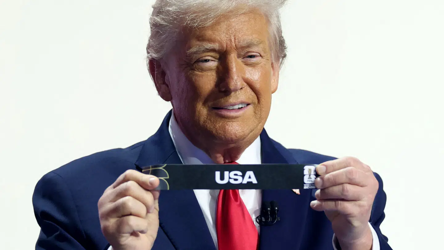 Donald Trump var med ved VM-lodtrækningen.