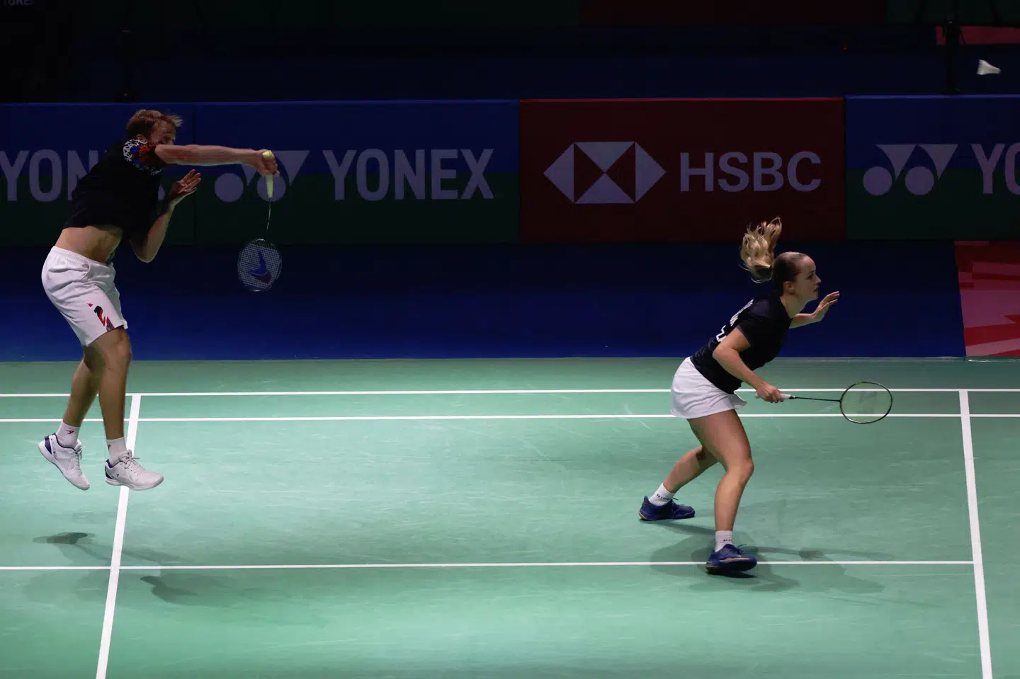 Mads Vestergaard og Christine Busch leverede forrygende badminton og sejrede i første runde i All England. (Arkivfoto).