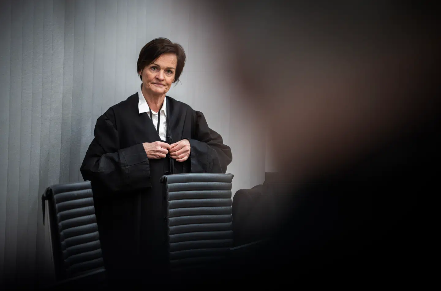 Frogner-kvinden giver onsdag sin forklaring i Oslo Tingret om forholdet med Marius Borg Høiby. Hun er repræsenteret af bistandsandsadvokat Mette Yvonne Larsen, som her ses i sal 250 i hovedstadsbyretten.