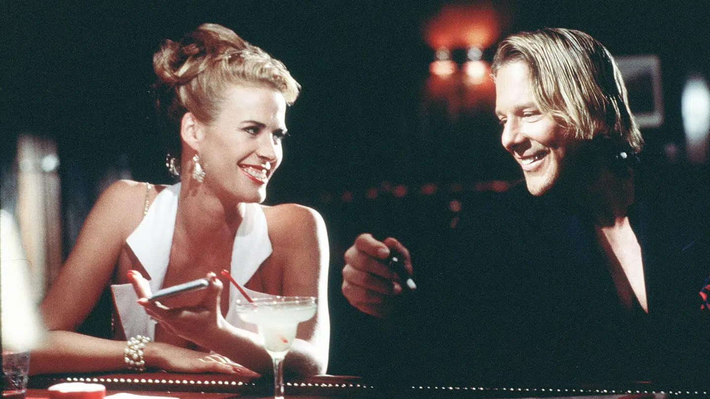Annabel Schofield & Mickey Rourke Characters: Ally Mercer & Ed Altman Film: Exit In Red (1997) Director: Yurek Bogayevicz 23 August 1996