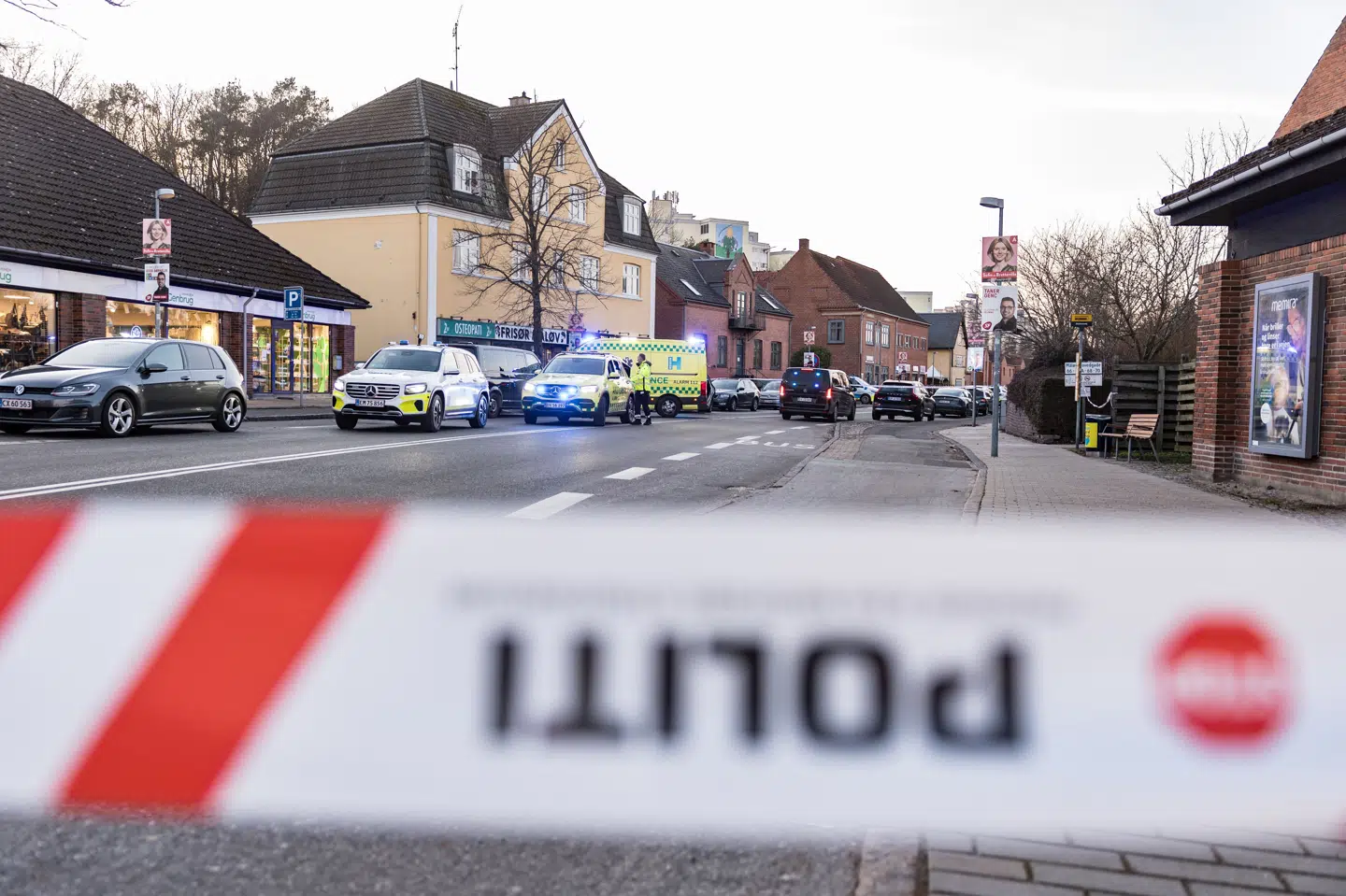 Politiet foretog onsdag undersøgelser på Måløv Hovedgade efter anmeldelse om et skyderi.