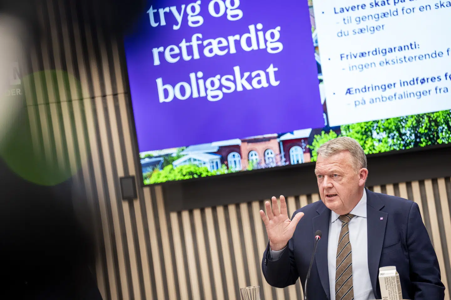 Moderaternes formand, Lars Løkke Rasmussen, præsenterede mandag partiets ønsker til fremtidens boligbeskatning. (Arkivfoto).
