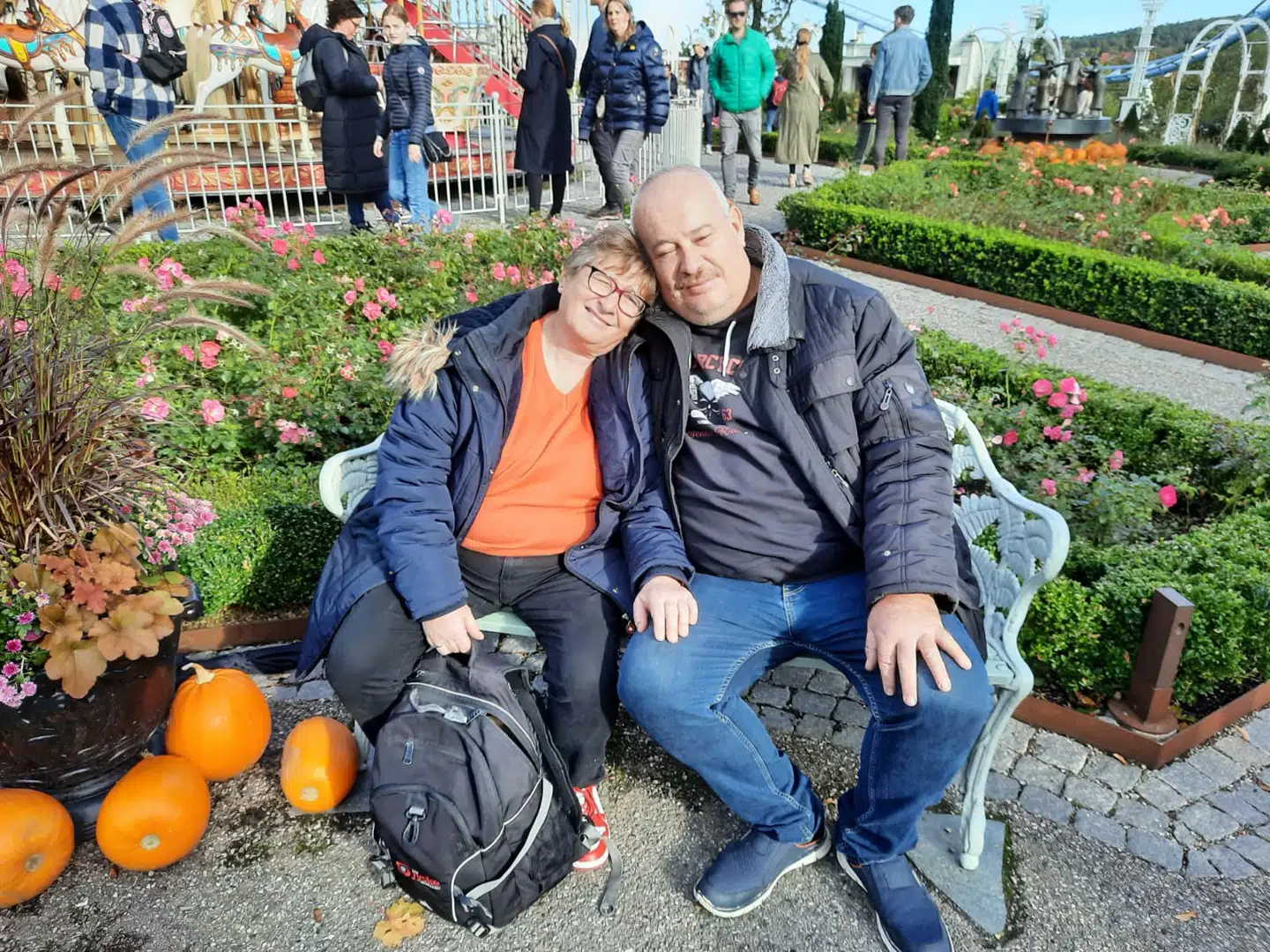 Her ses Sven-Oliver Anders og Beate sammen under en rejse.