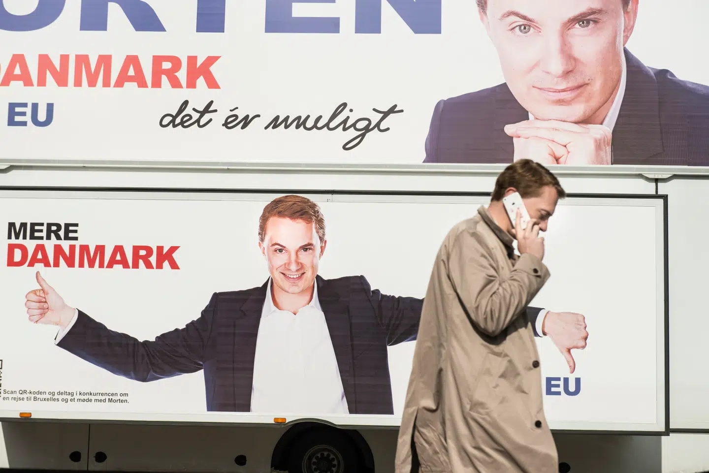 Morten Messerschmidt har aflyst Dansk Folkepartis drøm om en dansk EU-exit. Her er han fotograferet under valget til Europa-Parlamentet i 2014.