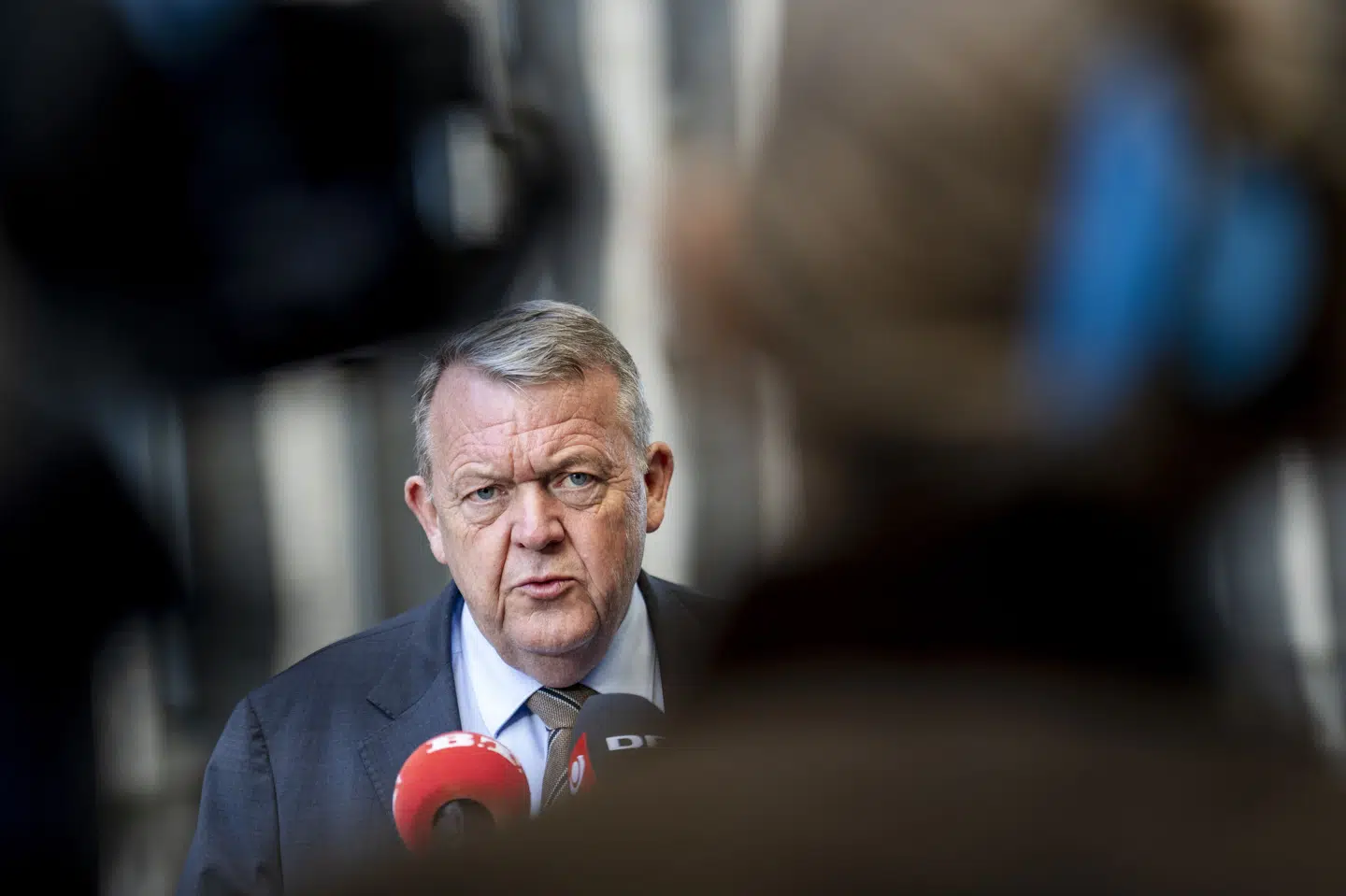 Udenrigsminister Lars Løkke Rasmussen (M) holder doorstep foran Udenrigsministeriet torsdag den 5. marts 2026.. (Foto: Ida Marie Odgaard/Ritzau Scanpix)