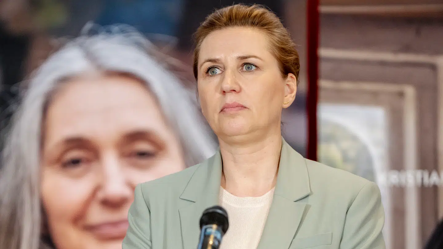 Statsminister Mette Frederiksen da Socialdemokratiet præsenterer sit pensionsudspil på plejecenter Sølund i København torsdag den 5. marts 2026.