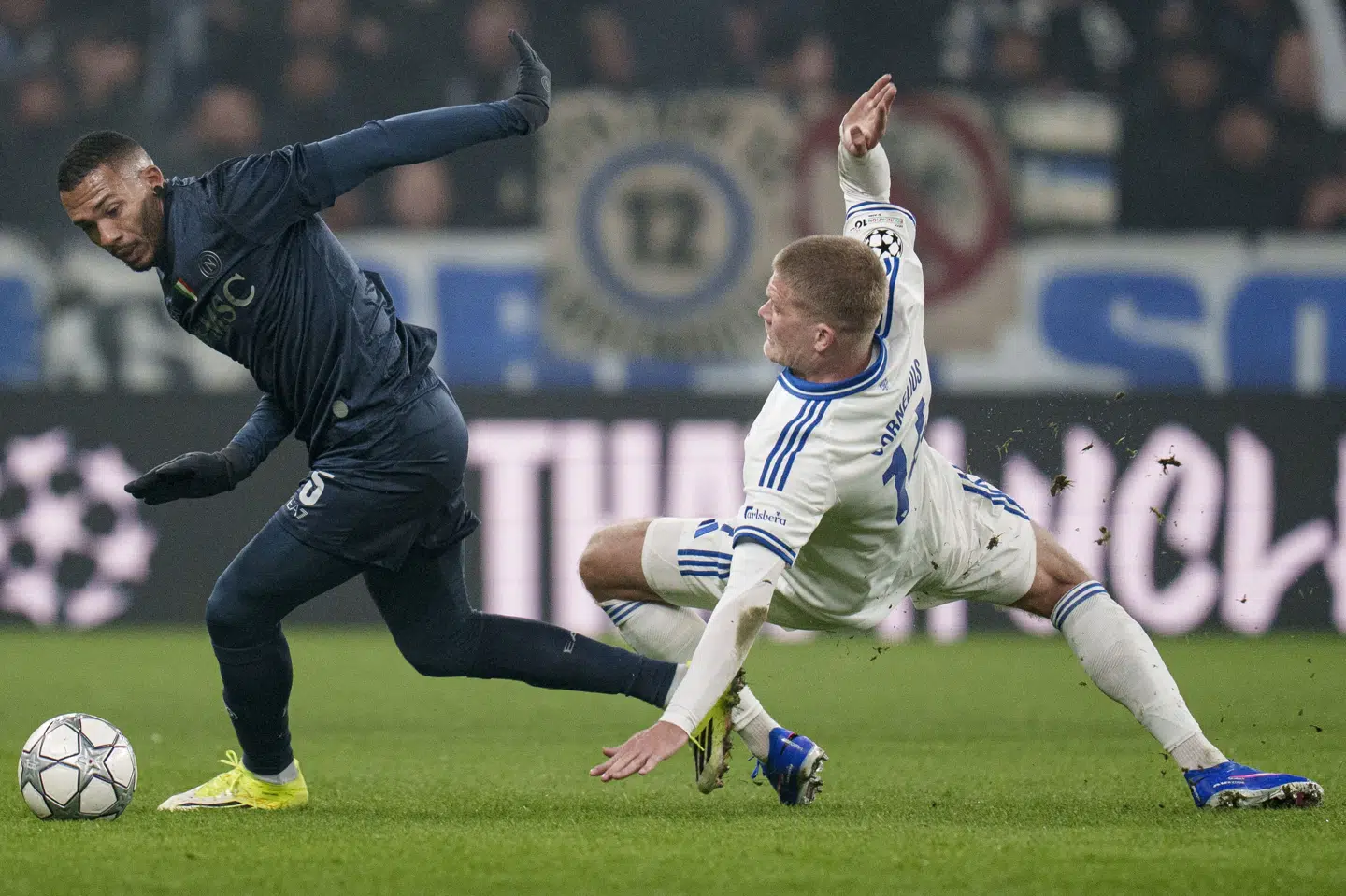 Angriberen Andreas Cornelius, som senest spillende en gældende kamp for FC København i januar, er tilbage i truppen hos københavnerklubben. (Arkivfoto).