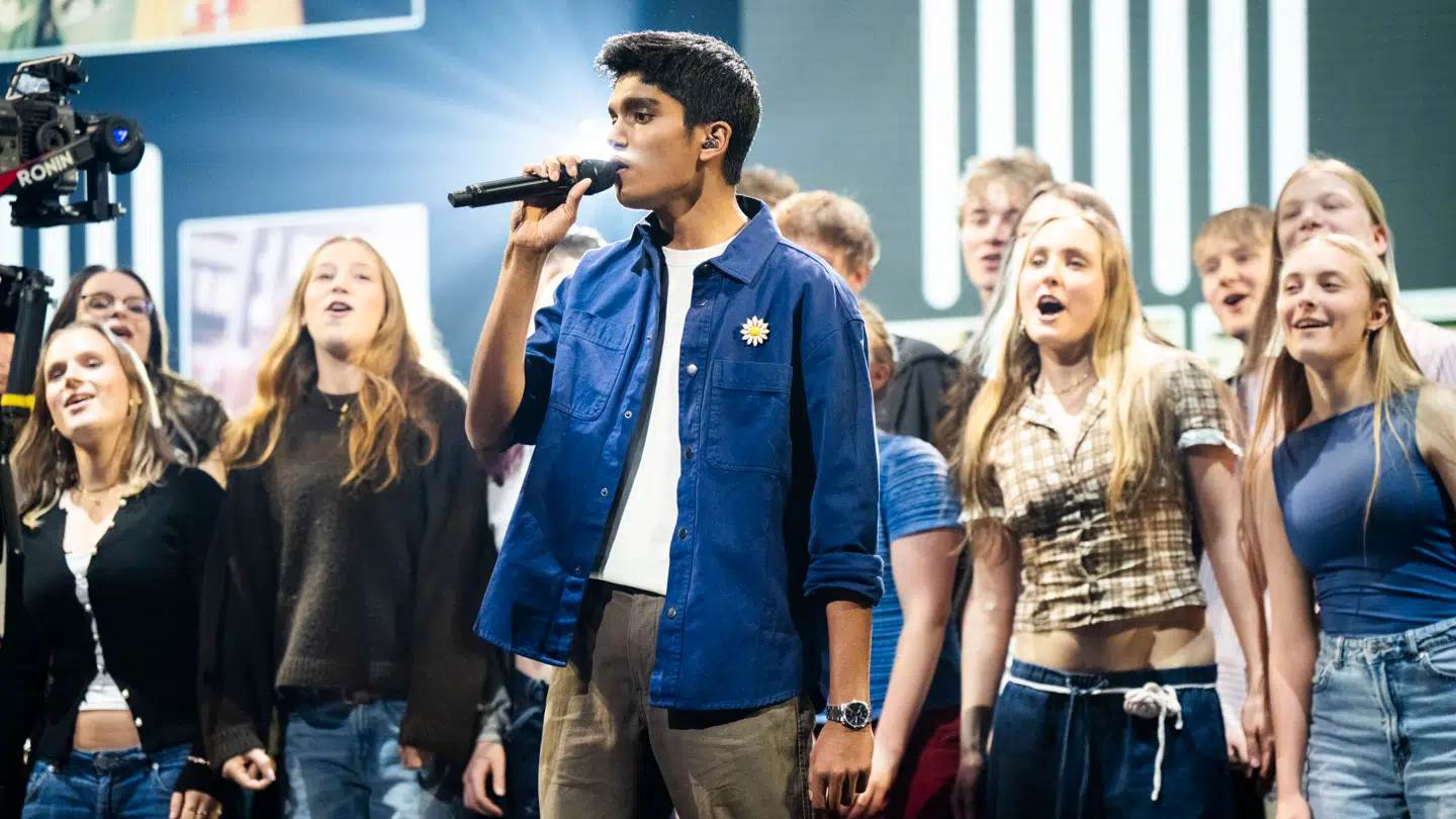 Hugo A under X Factor' live fra studierne i Brøndby, fredag den 6. marts 2026.. (Foto: Sebastian Elias Uth/Ritzau Scanpix)