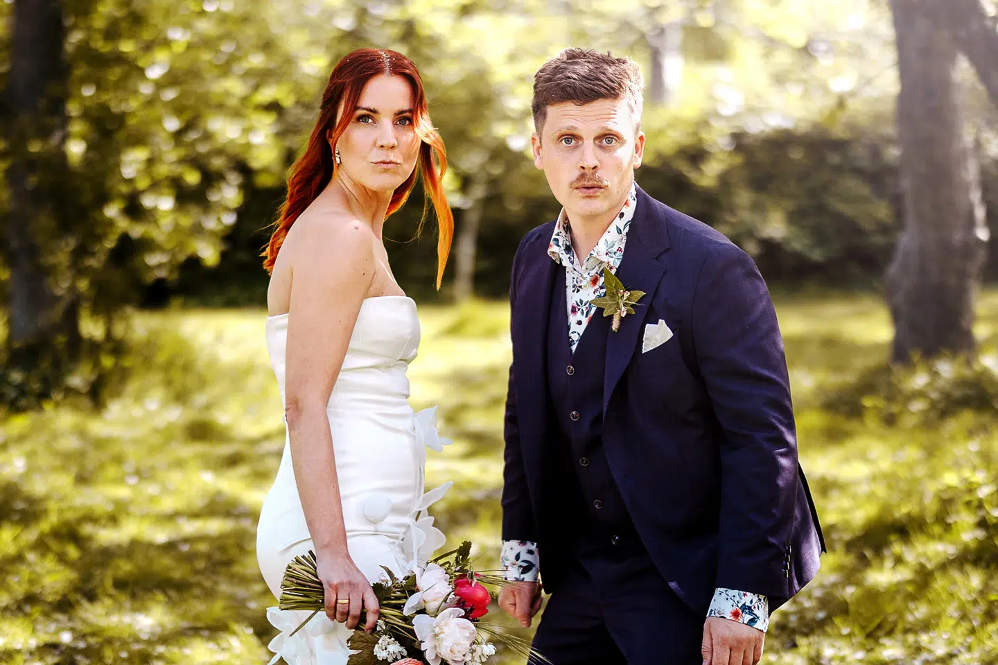 DR-eksperimentet "Gift ved første blik", hvor en stribe singler - her Amalie Klæstrup og Otto Olrik - siger ja til en komplet fremmed, i håbet om at DR's matchmakere har fundet den eneste ene til dem, er kåret til Bedste Factual Entertainment ved Tvprisen 2026. (Arkivfoto).