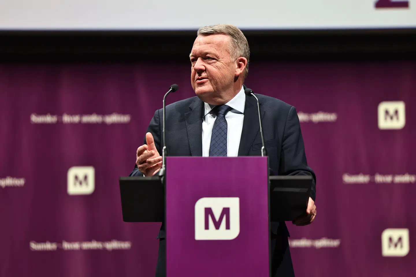 Politisk leder Lars Løkke Rasmussen holder taler på Moderaternes årsmøde i Aarhus.