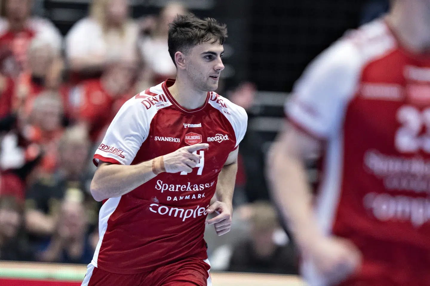 Mads Hoxer scorede fire gange på syv minutter, da Aalborg trak fra Ribe-Esbjerg. (Arkivfoto).