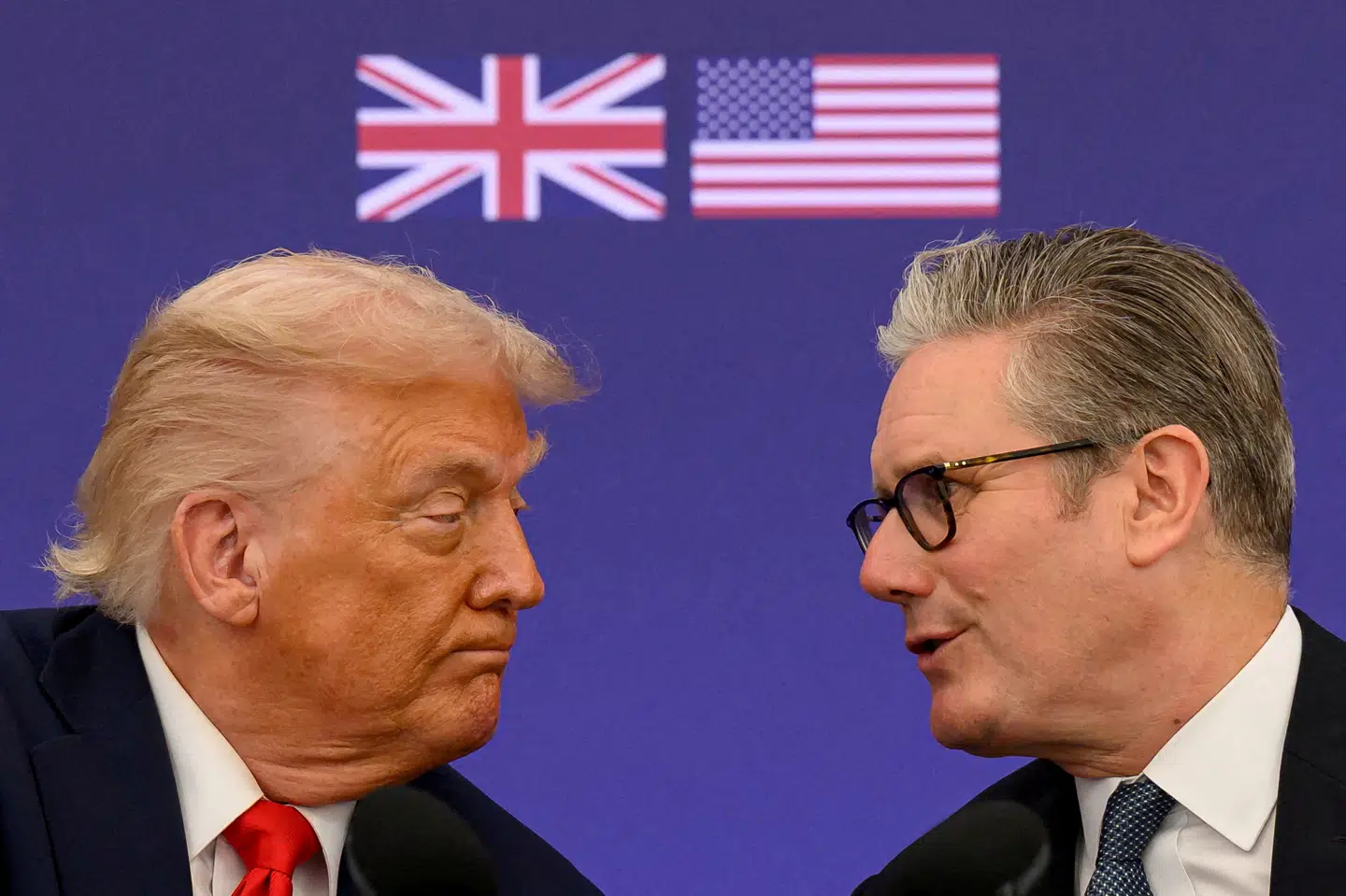 USA's præsident, Donald Trump, er ikke tilfreds med Storbritanniens premierminister. Trump mener, at briterne tøver med at hjælpe amerikanerne i krigen i Iran. (Arkivfoto).