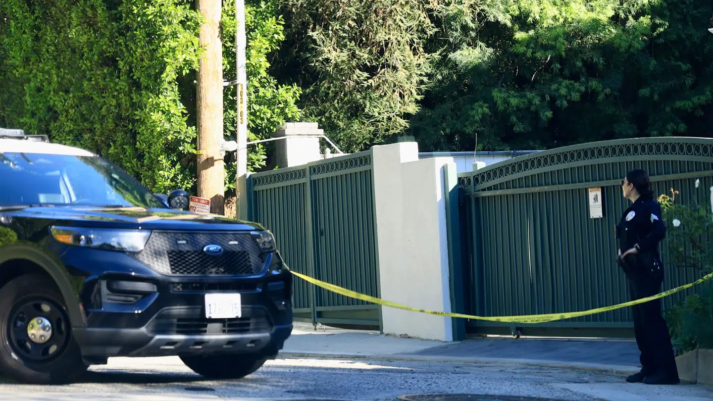 Hjemmet blevet efter skyderiet afspærret, mens efterforskningen var i gang.