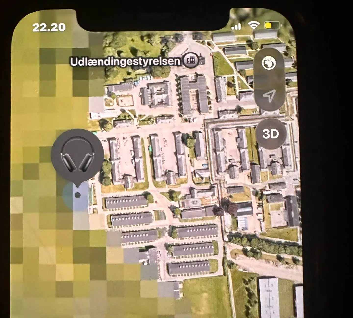 Her ses et screenshot fra Ghazals søns iPhone.