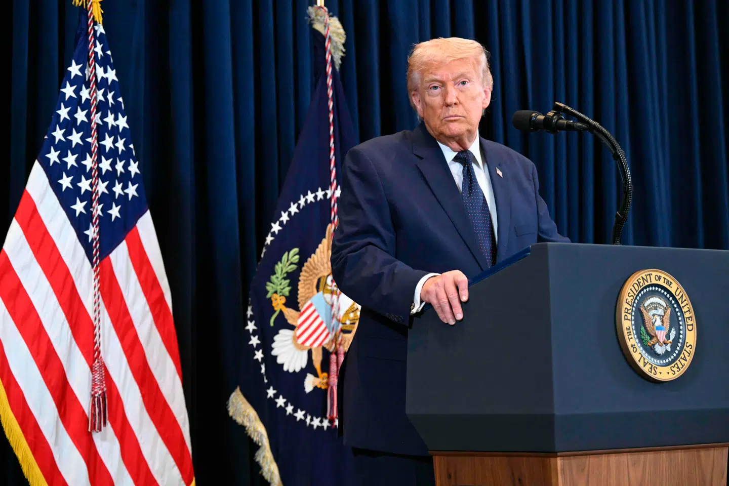 Her ses USAs præsident Donald Trump.