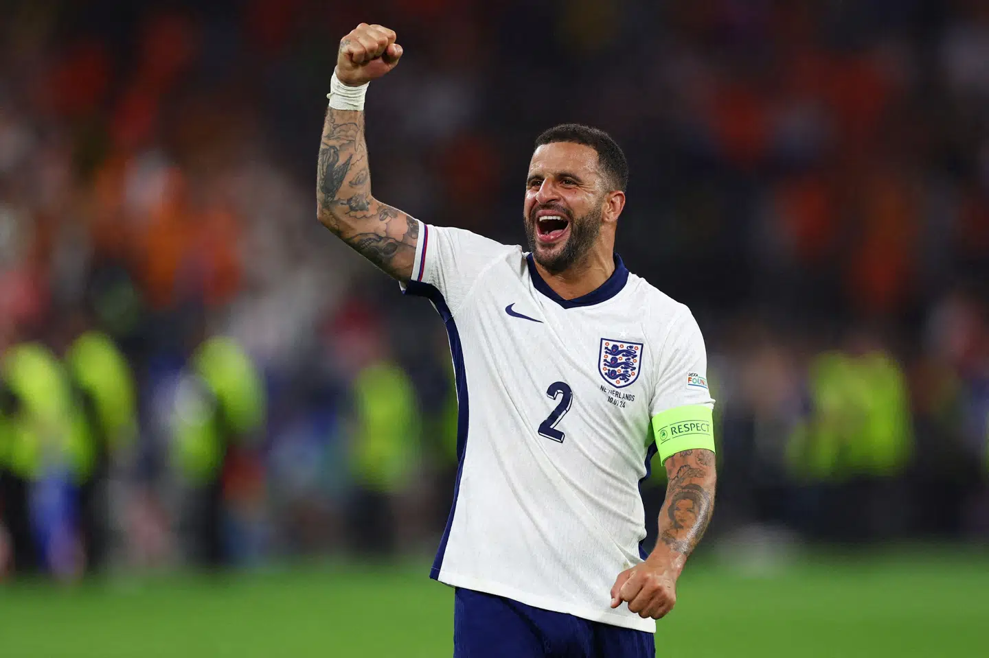 Kyle Walker takker af for England efter en lang landsholdskarriere. (Arkivfoto).