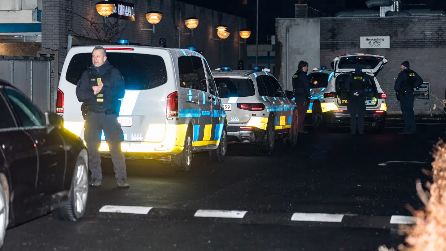 Politiet er rykket massivt ud til masseslagsmålet.