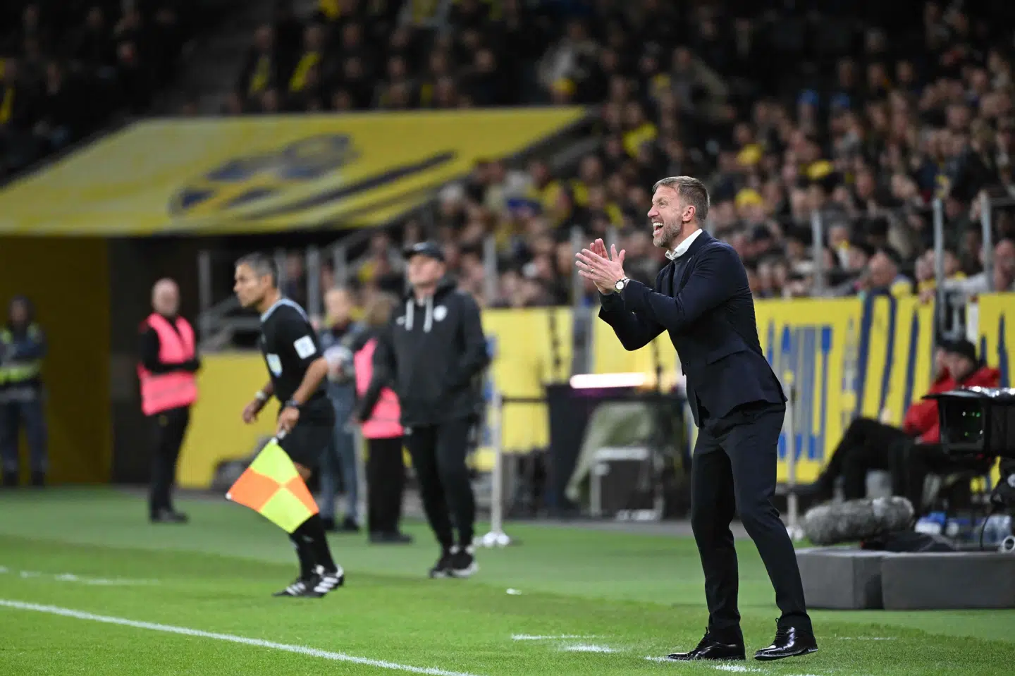 Graham Potter har forlænget som landstræner for Sverige. (Arkivfoto).