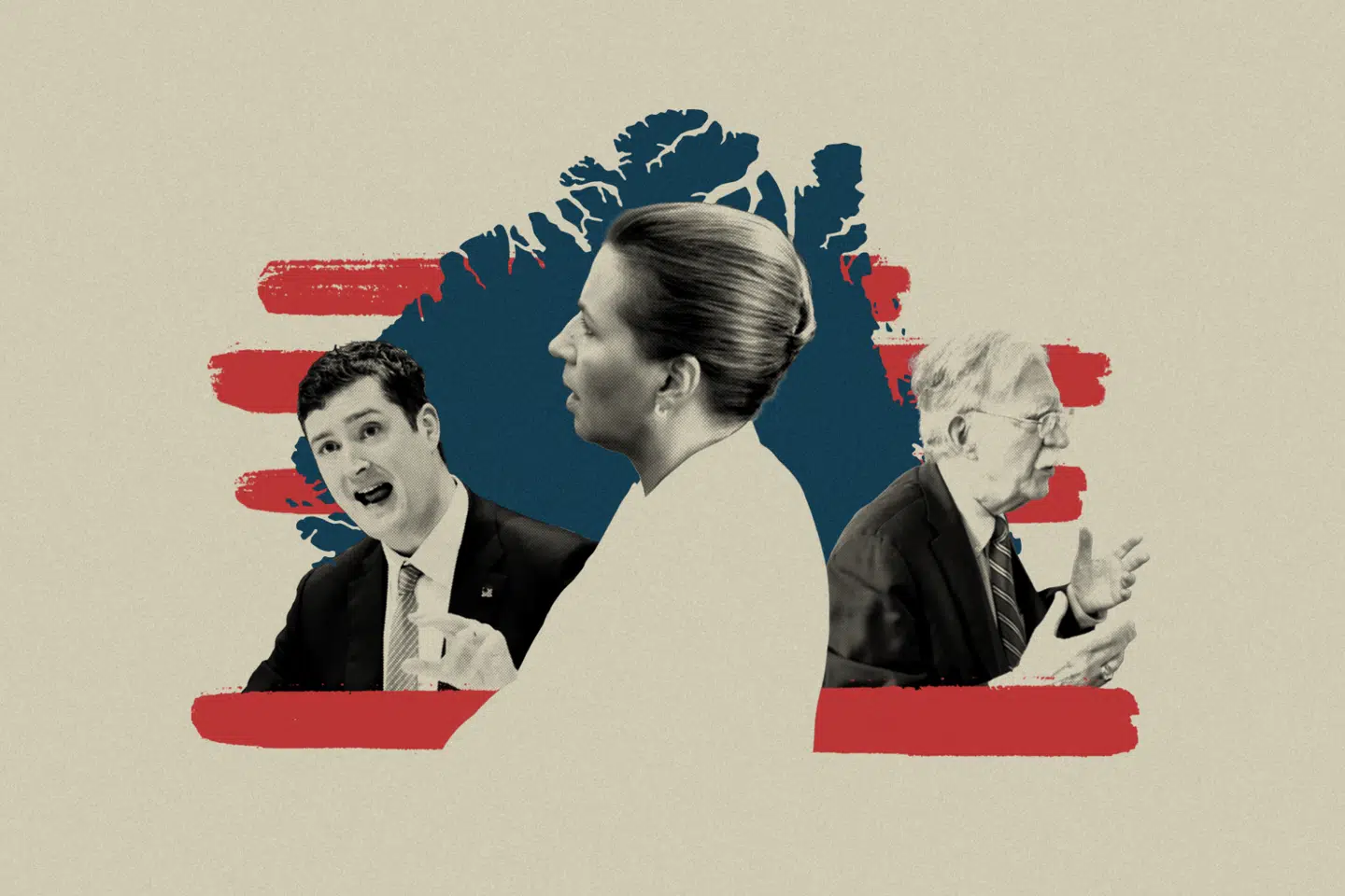 Fellow ved Atlantic Council og tidligere stabschef i Trumps første administration Alexander Gray. Danmarks statsminister, Mette Frederiksen. Tidligere toprådgiver i anliggender om national sikkerhed John Bolton. Foto: Yoshio Tsunoda/Shutterstock/Ritzau Scanpix, Søren Bidstrup, Linda Kastrup.