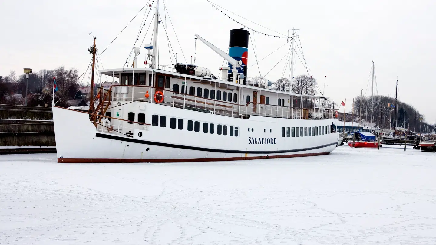 Restaurantskibet M/S Sagafjord i Roskilde.