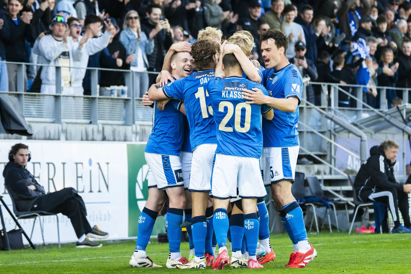 Lyngbys spillere kunne juble fire gange, da Middelfart kom på besøg. (Arkivfoto).