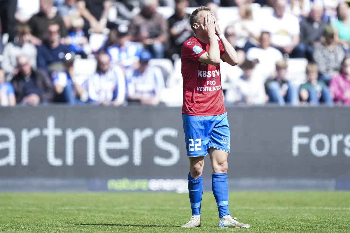 Andreas Smed og holdkammeraterne i Hvidovre magtede søndag ikke at besejre Kolding IF på eget græs. (Arkivfoto).