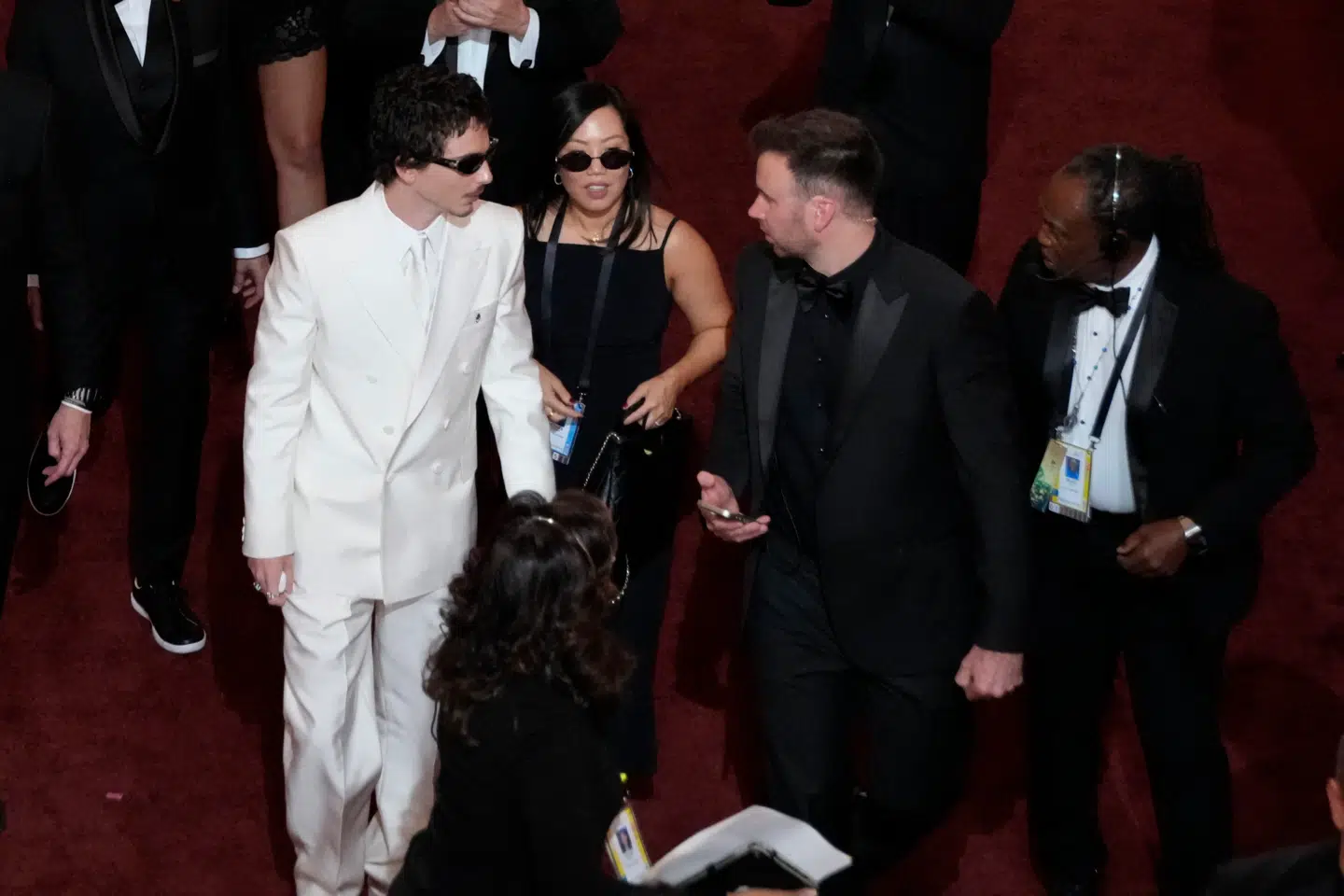 Timothée Chalamet på den røde løber forud for årets oscaruddeling i Hollywood, Los Angeles.