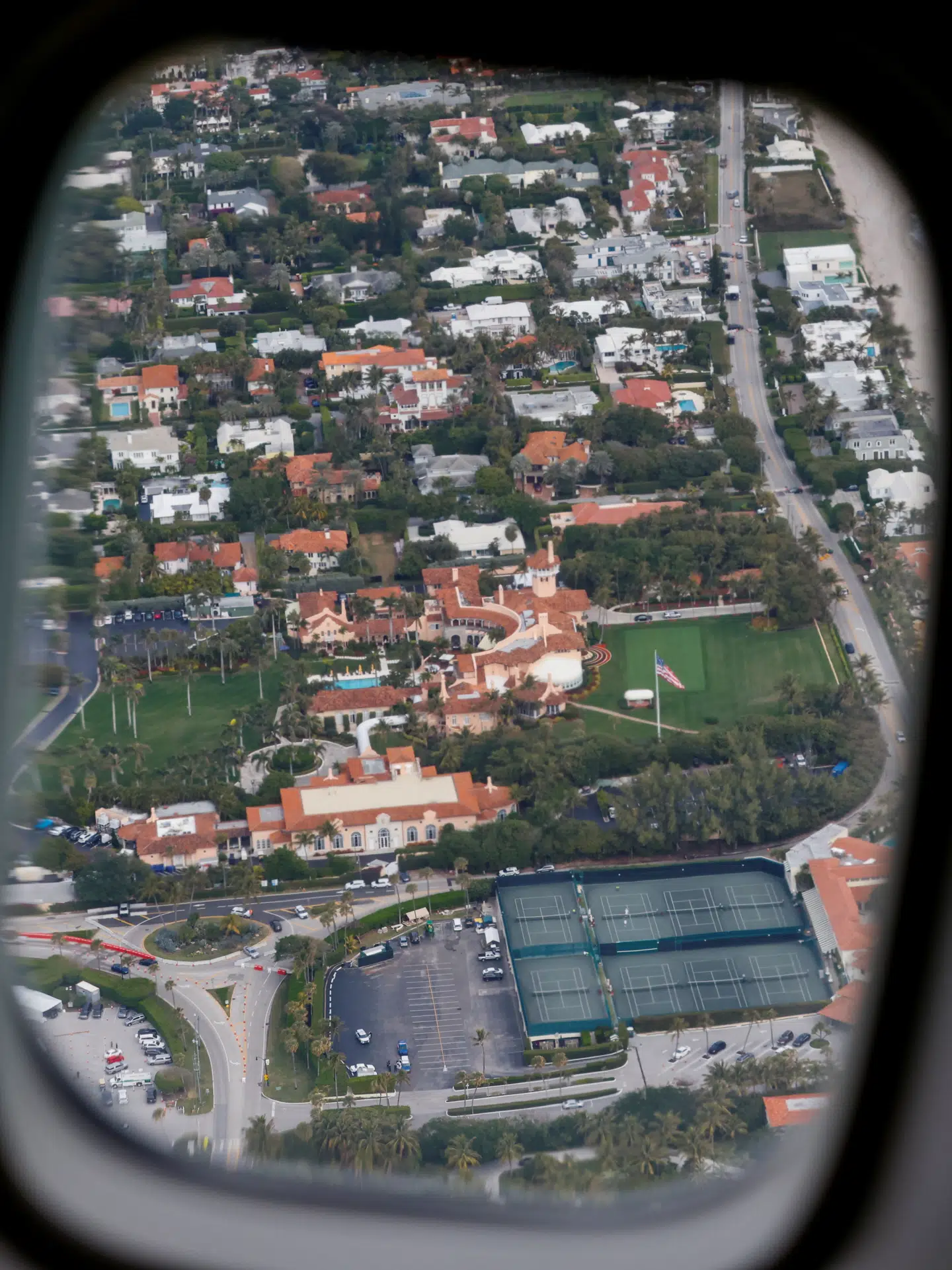 Sådan plejede det at se ud fra flyvinduet over Trumps bolig. men det syn er fortid.