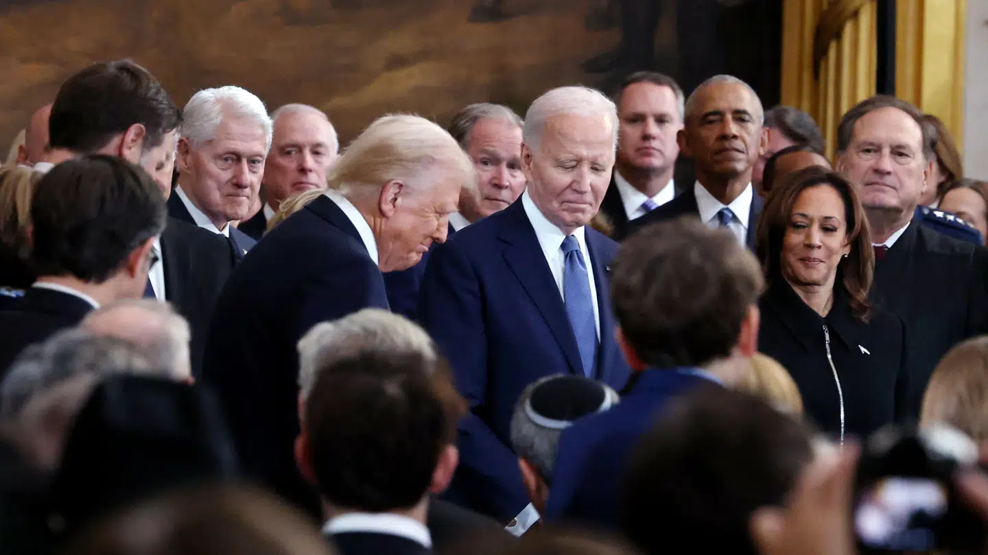 her ses de fire nulevende tidligere præsidenter – Bill Clinton, George W. Bush, Joe Biden og Barack Obama – da Donald Trump blev officielt indsat som præsident sidste år.