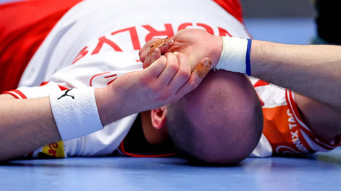 Simon Hald måtte udgå af EM-semifinalen.