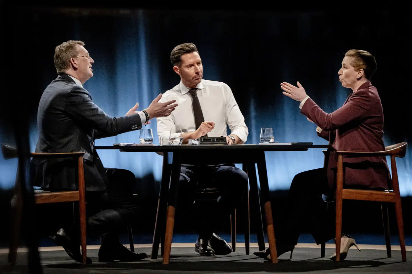 Troels Lund Poulsen (V) og Mette Frederiksen (S) har mødt hinanden i to statsministerkandidat-dueller i valgkampen. (Arkivfoto).