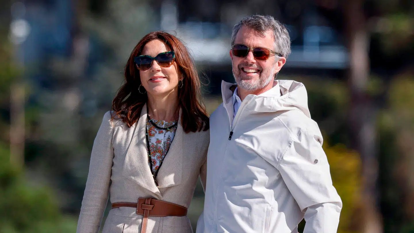 Kongeparret i Hobart torsdag.