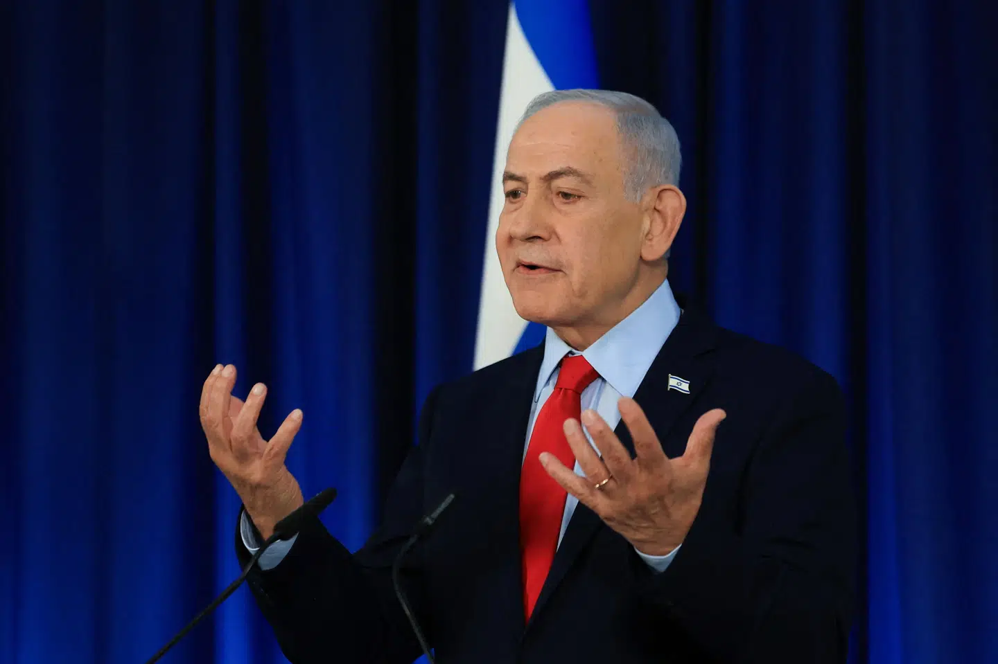 Israels premierminister, Benjamin Netanyahu, understreger torsdag, at USA ikke var en del af angreb på iransk gasfelt.
