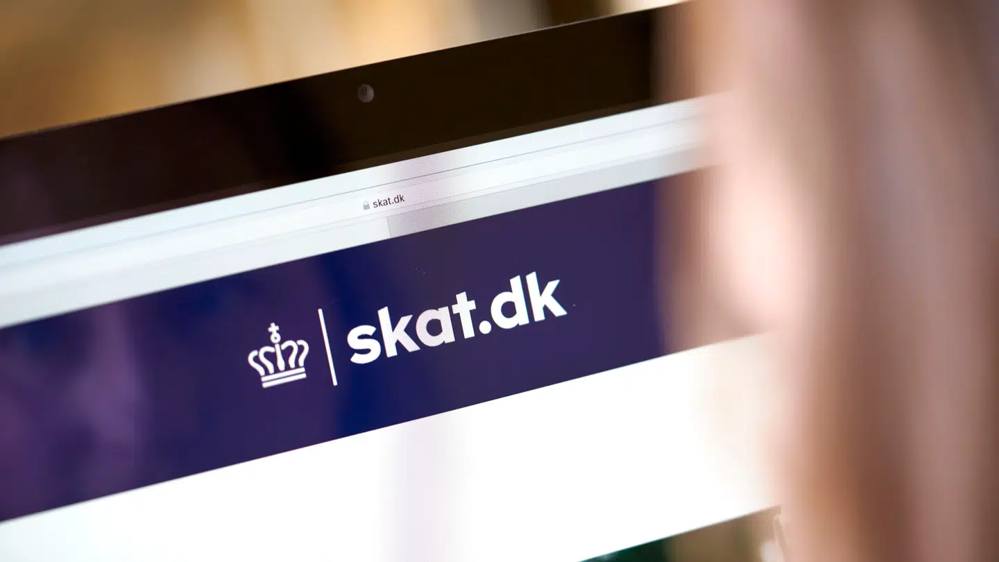 Skat.dk på computerskærm, København den 22. juli 2021