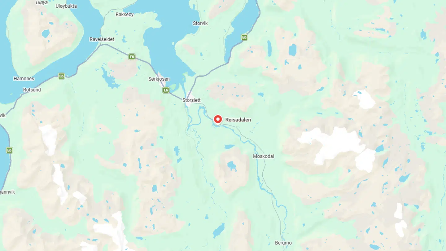 Det var her i Reisadalen, at turisterne fik vanskeligheder.