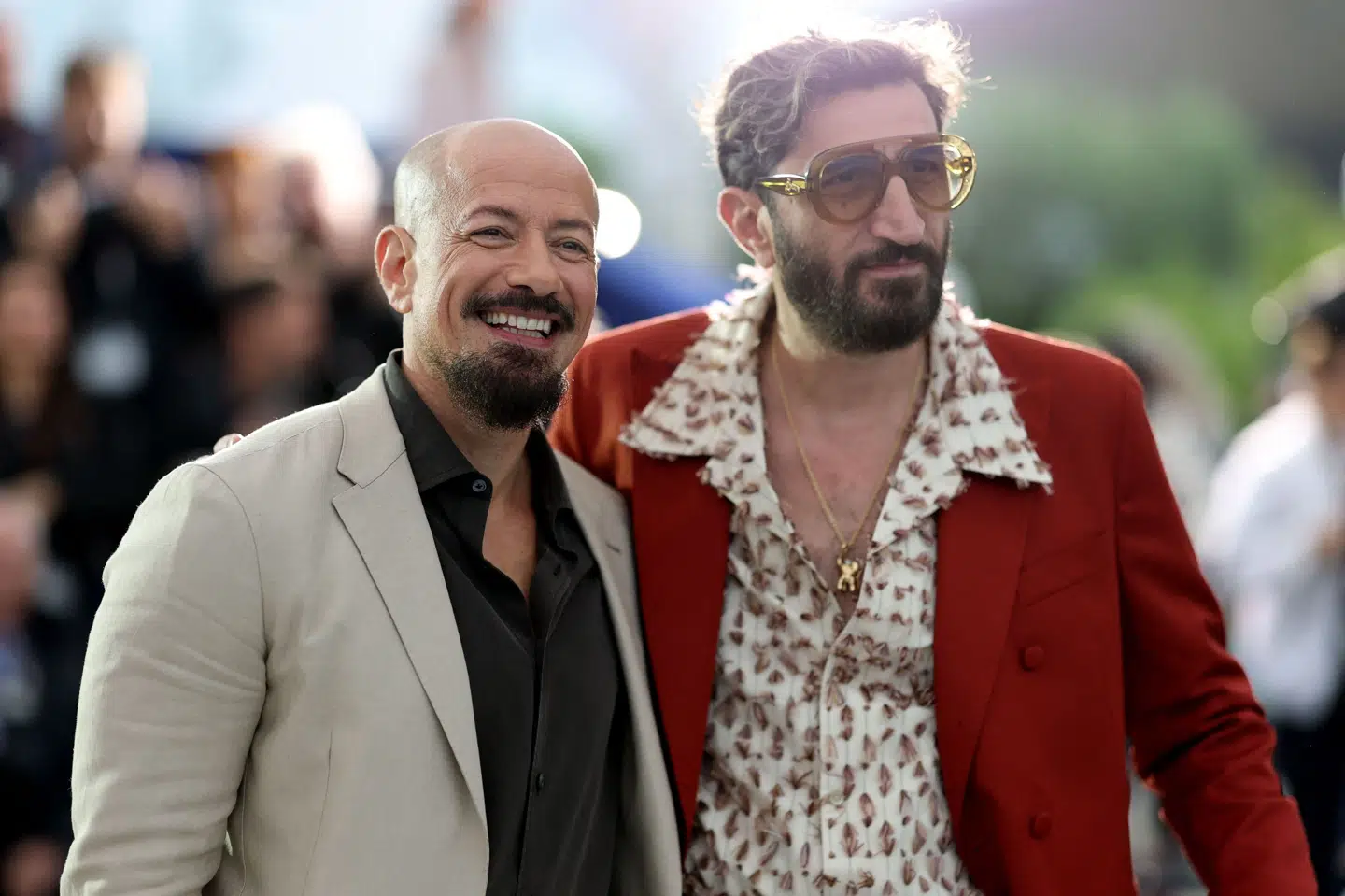 De egyptiske myndigheder har angiveligt spurgt ind til en dansk-egyptisk mands medvirken i filmen "Eagles of the Republic". Filmens svenske instruktør og hovedrolleindehaver Tarik Saleh (til venstre) og Fares Fares var sidste år til stede, da filmen havde premiere i Cannes. (Arkivfoto).