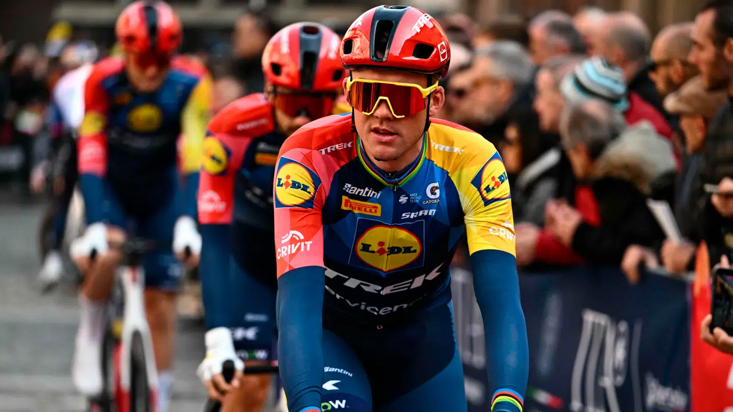 Mads Pedersen før lørdagens løb.