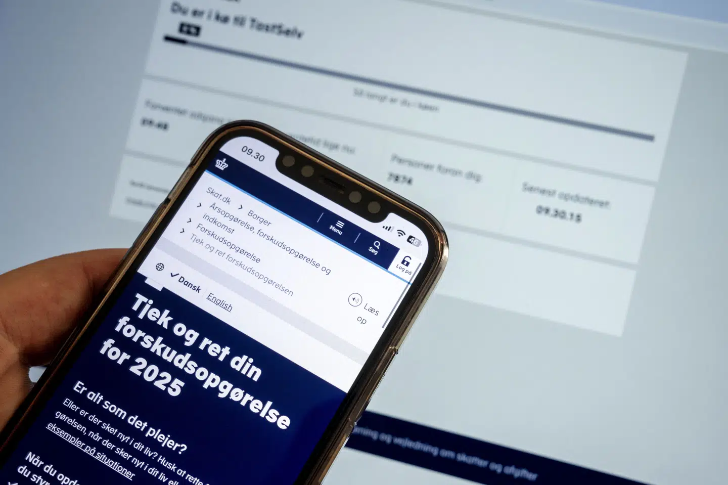 Søndag morgen har der været flere end 1,7 millioner logget ind på Skats hjemmeside, hvor man kan tjekke årsopgørelsen for 2025. Eventuelt restskat udbetales fra 24. april 2026. (Arkivfoto).