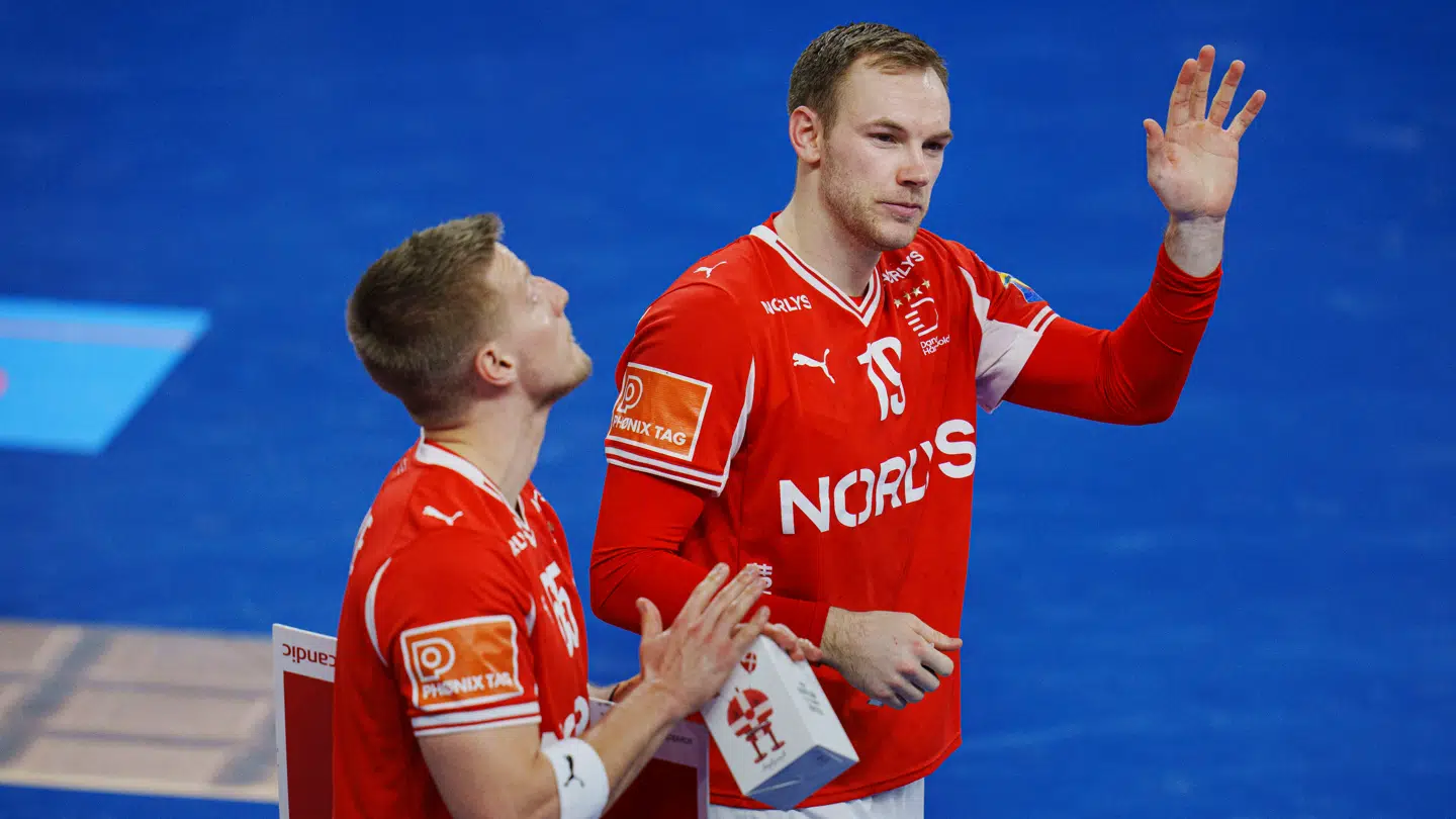 Mathias Gidsel spillede store dele i søndagens sejr.