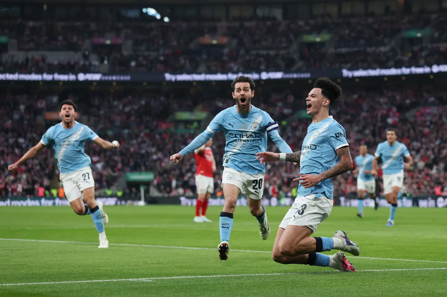 Manchester City var i kontrol i det meste af søndagens finale på Wembley.